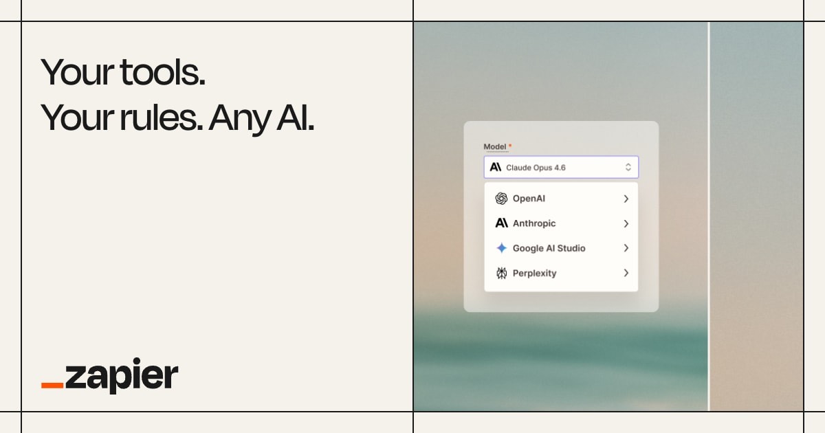 Zapier interface, image from zapier.com